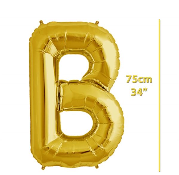 Folyo Harf B Gold Balon 34 İnç
