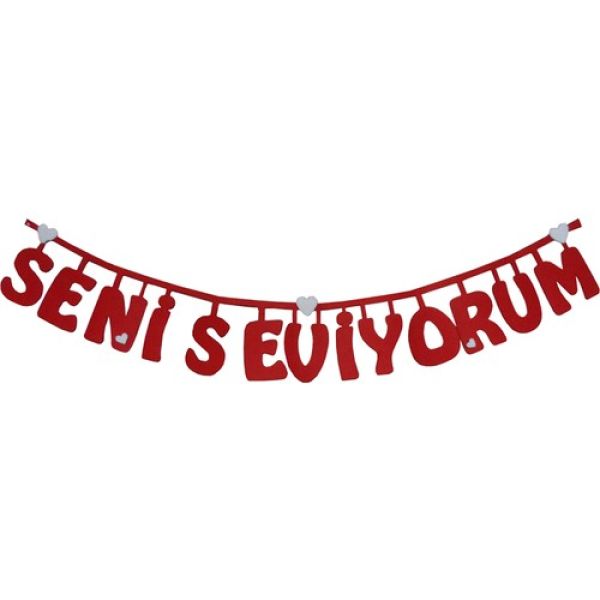 Seni Seviyorum Uzar Yazı Keçe