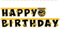 İnşaat Happy Birthday Banner 2.10m ( 1 Ad )